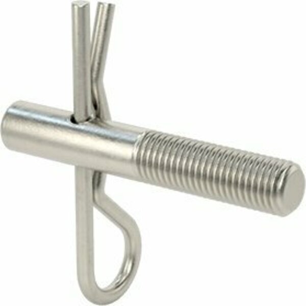 Bsc Preferred Threaded on One End Stud with Cotter Pin 18-8 Stainless Steel 5/16-24 Thread 2 Long 93712A100